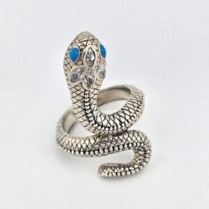 Vintage Sterling Silver Serpent Wrap Ring Signed ATR